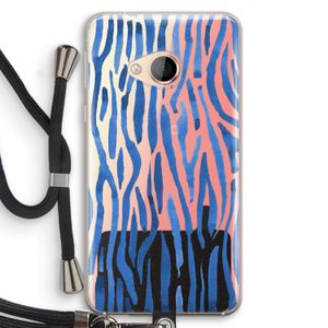 Blauwe nerven: HTC U Play Transparant Hoesje met koord