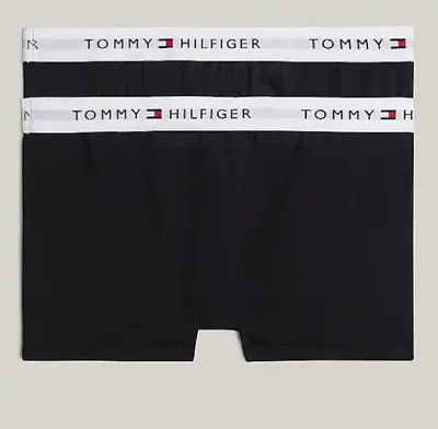 Tommy Hilfiger 2-Pack jongens Boxershorts - Zwarte jongens onderbroeken - JSUB0UB00549 - Blauw - Onderbroek - Ondergoed - JSUB0UB00549 - Onderbroek