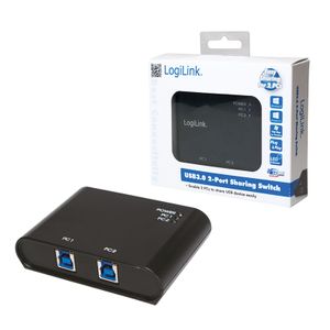 LogiLink UA0216 interface hub USB 3.2 Gen 1 (3.1 Gen 1) Type-B 5000 Mbit/s Zwart