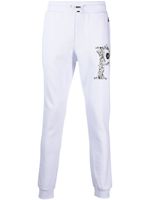 Philipp Plein pantalon de jogging à plaque logo - Blanc