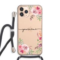 Rozen: iPhone 11 Pro Max Transparant Hoesje met koord