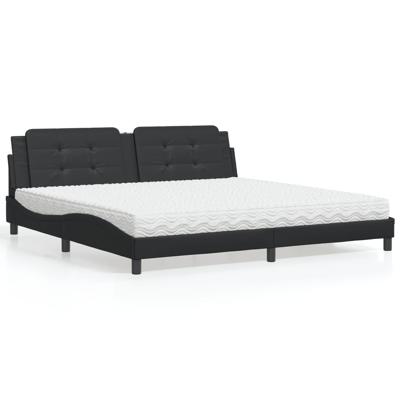 Bed met matras "Zadar" kunstleer zwart 200x200 cm