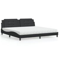 Bed met matras "Zadar" kunstleer zwart 200x200 cm