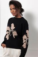 Studio Anneloes Uma Flower Pullover 12495 Trui 9022 Black/latte