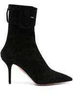 Aquazzura bottines St Honoré 95 mm en daim - Noir - thumbnail