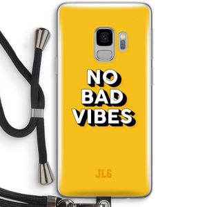 No Bad Vibes: Samsung Galaxy S9 Transparant Hoesje met koord