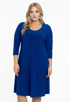Yoek Jurk A-lijn | Indigo | Maat 54/56