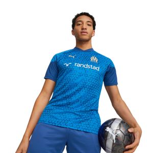 PUMA Olympique Marseille Trainingsshirt 2023-2024 Blauw Goud