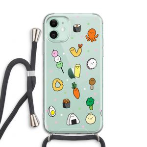 Happy bento friends: iPhone 11 Transparant Hoesje met koord