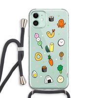 Happy bento friends: iPhone 11 Transparant Hoesje met koord