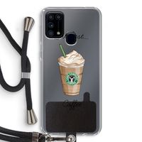 But first coffee: Samsung Galaxy M31 Transparant Hoesje met koord
