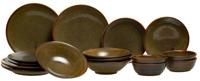 Jay Hill Serviesset Baltra Bruin - 16-delig / 4 personen - 4 kommen, 4 pastaborden, 4 ontbijtborden en 4 dinerborden