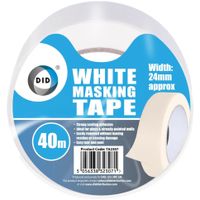 DID afplaktape/verftape wit 40 meter x 24 mm    -