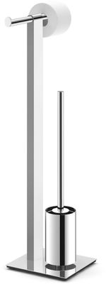 ZACK Atore Closetborstelgarnituur 27,8x20x73 cm Glans RVS