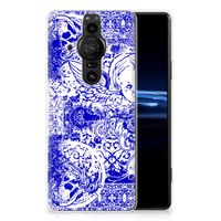 Silicone Back Case Sony Xperia Pro-I Angel Skull Blauw - thumbnail