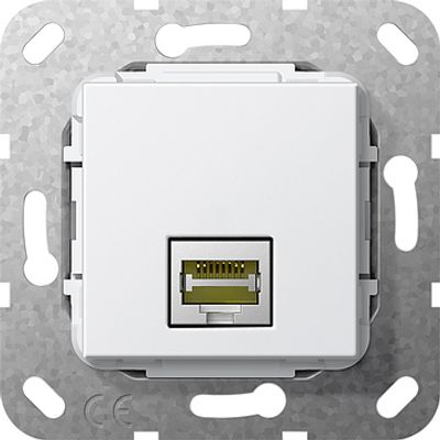 GIRA computeraansluiting RJ45 Cat 6A Gender zuiver wit glanzend 569503