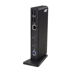 ACT AC7049 notebook dock & poortreplicator Bedraad USB 3.2 Gen 1 (3.1 Gen 1) Type-C Zwart