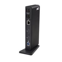 ACT AC7049 notebook dock & poortreplicator Bedraad USB 3.2 Gen 1 (3.1 Gen 1) Type-C Zwart - thumbnail