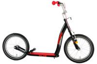 Volare step - jongens en meisjes - 16 inch - zwart/rood