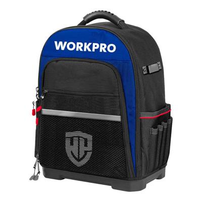 Gereedschapshouders Workpro Blauw Zwart Polyester Plastic 28 L Rugzak