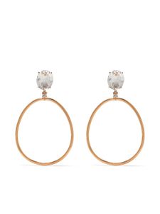 Brumani boucles d'oreilles Looping en or rose 18ct à ornements