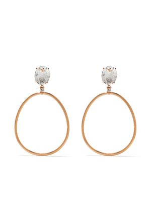 Brumani boucles d'oreilles Looping en or rose 18ct à ornements