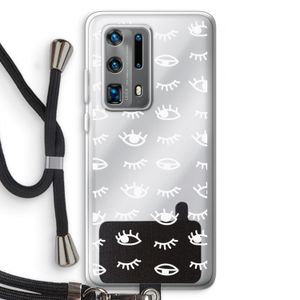 Eye pattern #3: Huawei P40 Pro Plus Transparant Hoesje met koord