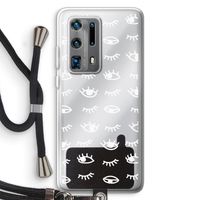 Eye pattern #3: Huawei P40 Pro Plus Transparant Hoesje met koord