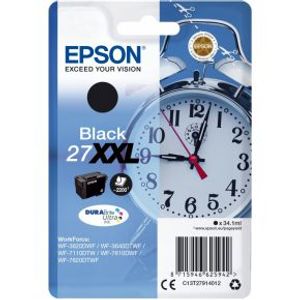 Epson Alarm clock Singlepack Black 27XXL DURABrite Ultra Ink