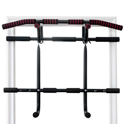 Fitness Bar Draagbare Optrekstang Rekstok voor Krachttraining 101 x 57,5 x 96 cm Zwart