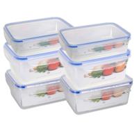 Vershoudbakje - transparant - kunststof - set 6x - Luchtdicht afgesloten