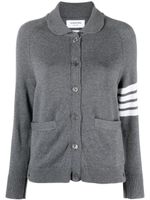 Thom Browne cardigan à détail 4 bandes signature - Gris