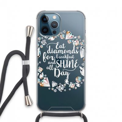 Diamonds: iPhone 13 Pro Max Transparant Hoesje met koord
