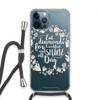 Diamonds: iPhone 13 Pro Max Transparant Hoesje met koord