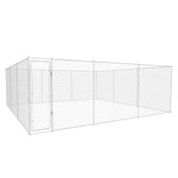 VidaXL Hondenkennel voor buiten 570x570x185 cm gegalvaniseerd staal