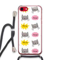 Meow: iPhone SE 2020 Transparant Hoesje met koord