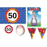 50 jaar versiering feestpakket Sarah - thumbnail