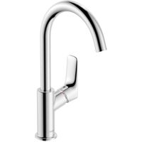 Hansgrohe Logiss wastafelkraan 210 met hoge 120° draaibare uitloop met waste chroom 71130000 - thumbnail