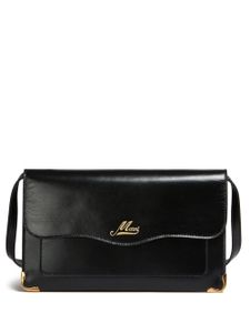 Marni pochette en cuir à plaque logo - Noir