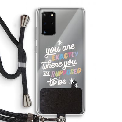 Right Place: Samsung Galaxy S20 Plus Transparant Hoesje met koord