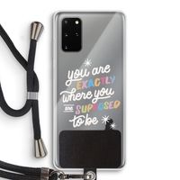 Right Place: Samsung Galaxy S20 Plus Transparant Hoesje met koord