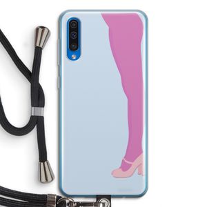 Pink panty: Samsung Galaxy A50 Transparant Hoesje met koord