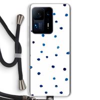 Blauwe stippen: Xiaomi Mi Mix 4 Transparant Hoesje met koord