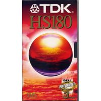 TDK E-180HS magnetische videoband Videocassette 180 min 1 stuk(s) - thumbnail