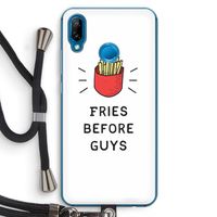 Fries before guys: Huawei P20 Lite Transparant Hoesje met koord