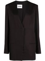 Jil Sander veste boutonnée à col v - Marron Jil Sander veste boutonnée à col v - Marron