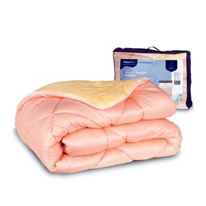 HappyBed 200x220 cm - Zalm/Zonlicht dekbed zonder overtrek Zalm/zonlicht - Bedrukt dekbed - Gekleurd dekbed -