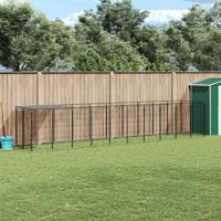 Hondenkennel 6,05 m² staal zwart