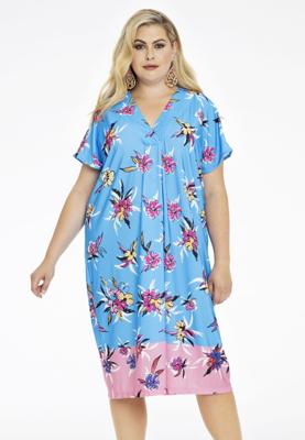 Yoek Jurk wijd DAHLIA | Multi | Maat 58/60