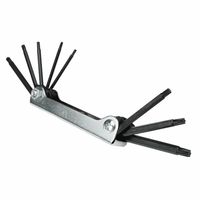 Torx sleutelset 8-delig - metaal - T9 t/m T40 - uitklapbaar - torx sleutels zakmes model   -